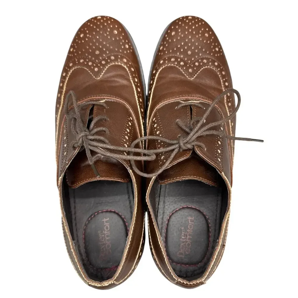 Dexter Brown Wingtip Oxford Rubber Sole Comfort Dress Shoe Men 12